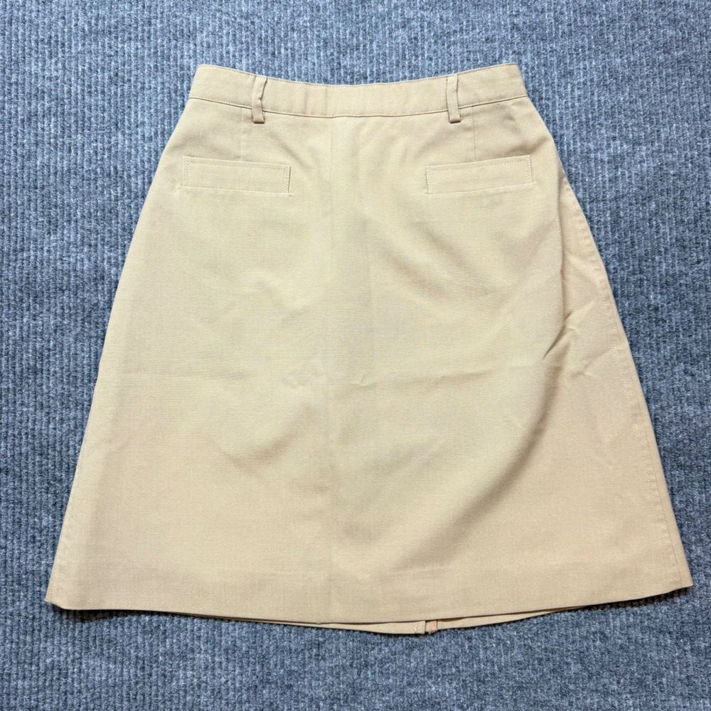 Flying‎ Cross US Navy Skirt 10WR Khaki Tan Wool Blend A-Line Midi Uniform